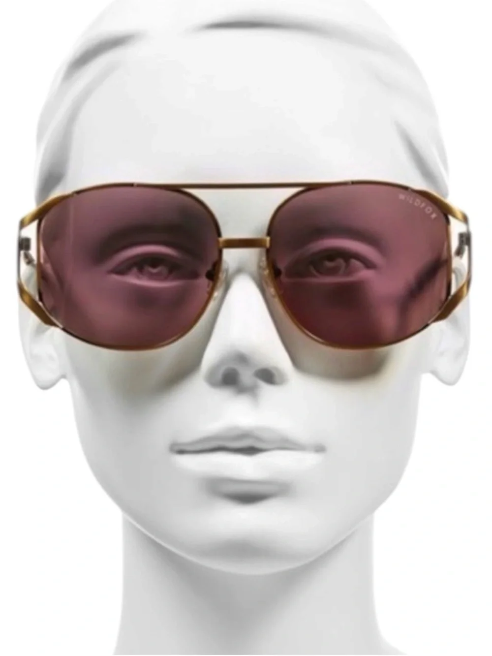 Wildfox Dynasty Aviator Sunglasses Black Gold Brown Gradient NWT display picture 2